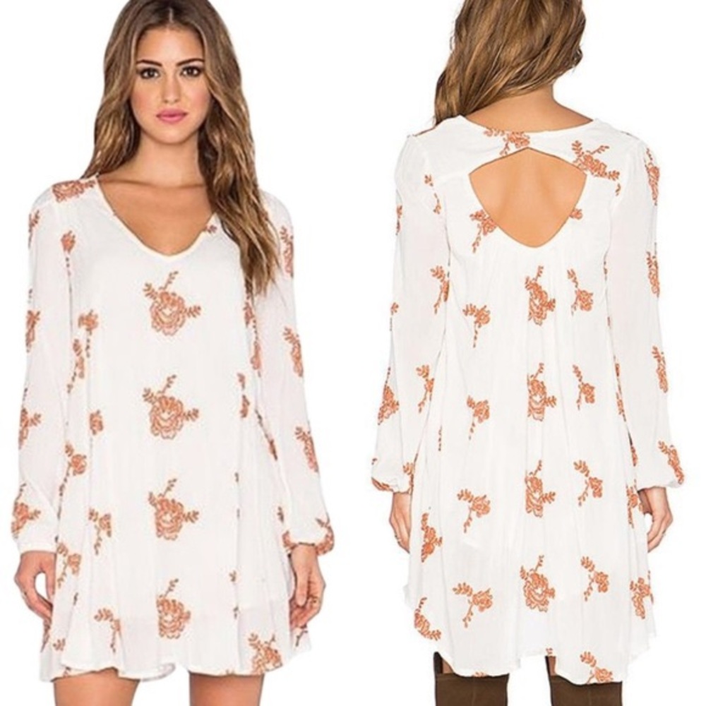 Free People Embroidered Austin Mini Dress